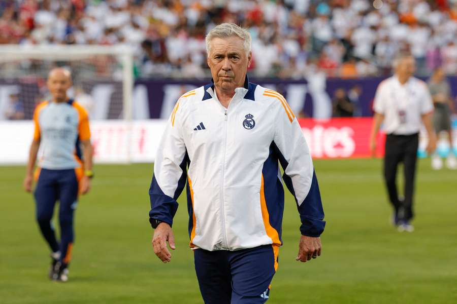 Ancelotti, en el partido ante el Milan.