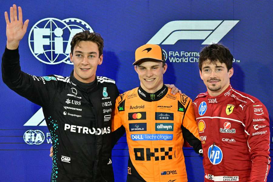 Russel, Piastri e Leclerc largarão nas três primeiras posições no Bahrein