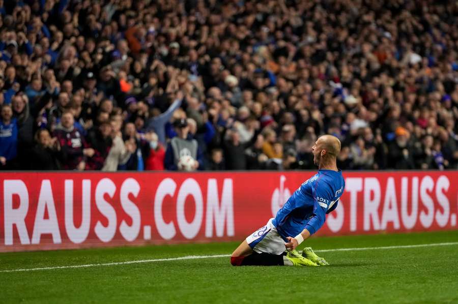 Černý prožil na Ibrox Stadium v Evropské lize vydařený večer.