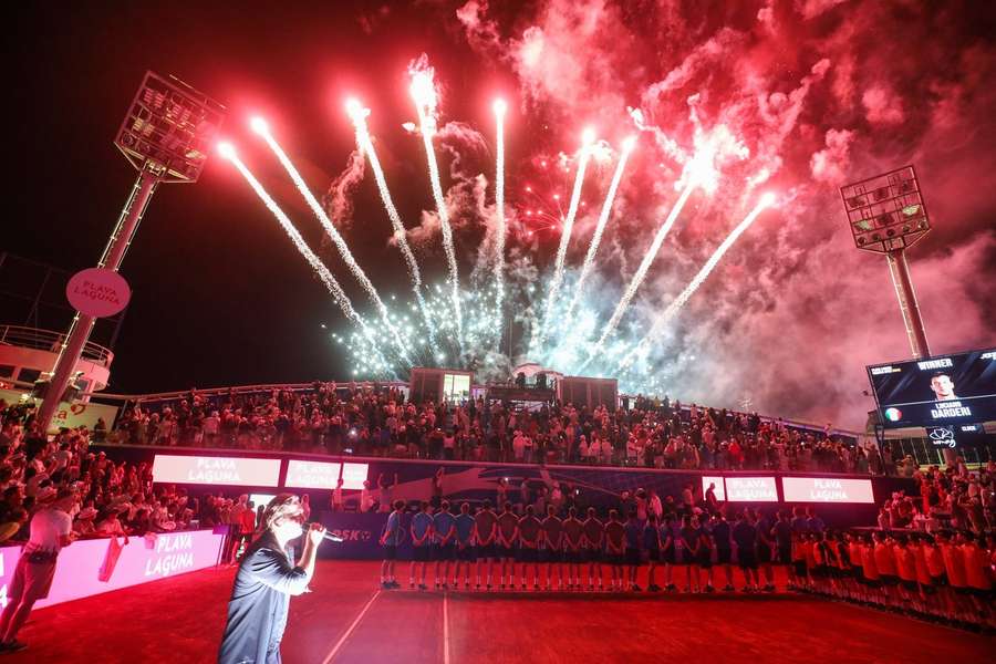 Feuerwerk auf dem Center Court der Umag Open Feuerwerk auf dem Center Court der Umag Open