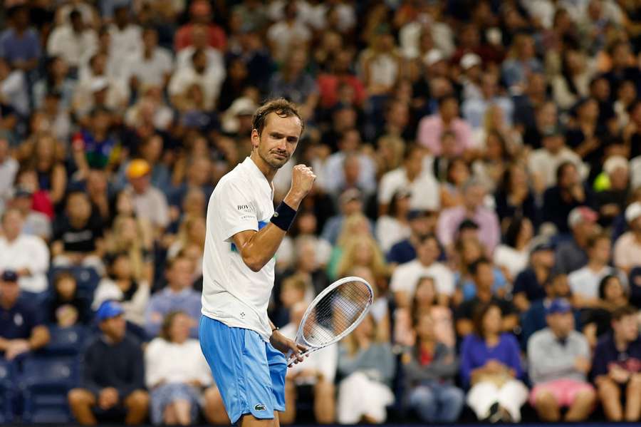 Medvedev celebrates his win