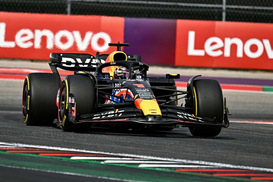 Red Bull Racing's Dutch driver Max Verstappen races during the Sprint Shootout