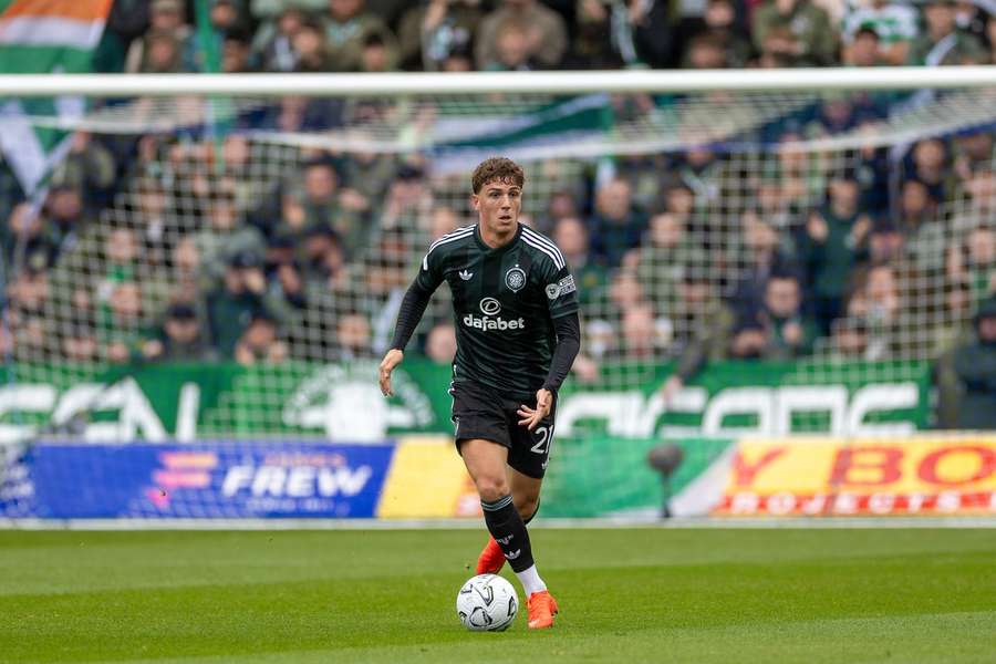 Celtic's Arne Engels in action against Kilmarnock Celtic's Arne Engels in action against Kilmarnock