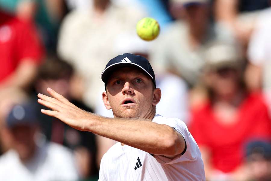 Alejandro Davidovich Fokina during his French Open match against Damir Dzumhur Alejandro Davidovich Fokina during his French Open match against Damir Dzumhur