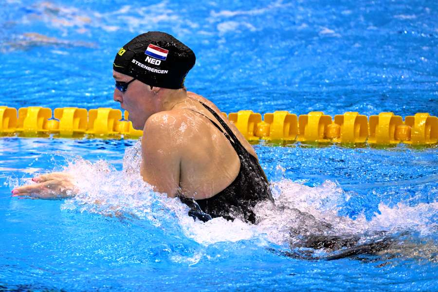 Steenbergen kwam in actie op de 200 meter vrij