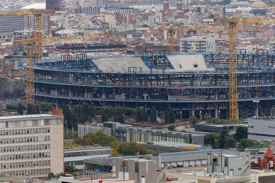 Construction continues on Barcelona's Camp Nou stadium Construction continues on Barcelona's Camp Nou stadium