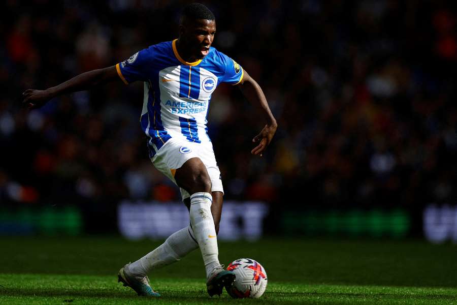 Moises Caicedo i aktion for Brighton