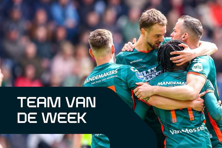 RKC Waalwijk domineert het Team van de Week met vier spelers