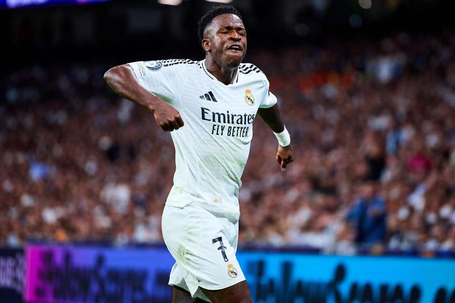 Real Madrid's Vinicius Junior celebrates