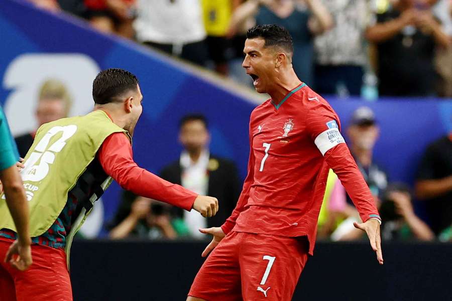 Ronaldo celebrates his goal