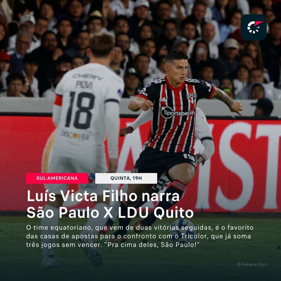 Onde assistir São Paulo x LDU de Quito hoje, quinta-feira, 31, na
