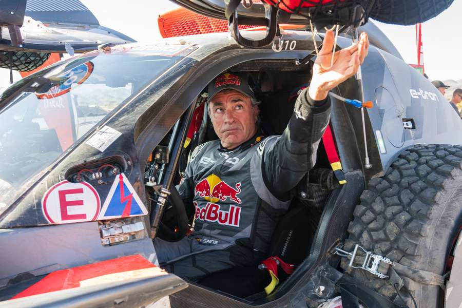 Carlos Sainz, 61, is the oldest driver to win the Dakar Rally
