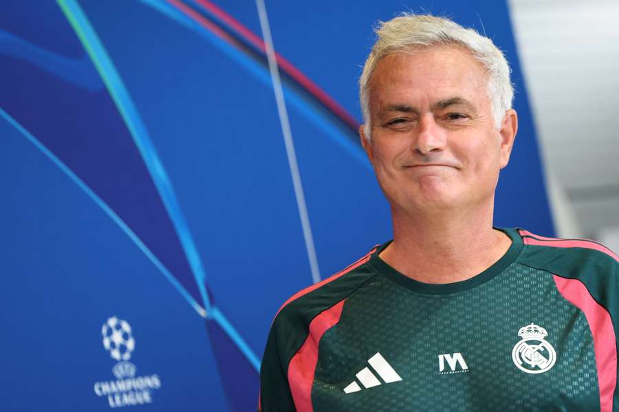 Real Madrid coach Jose Mourinho during his press conference Real Madrid coach Jose Mourinho during his press conference