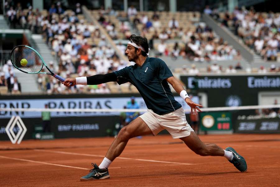 Lorenzo Musetti lors des quarts de finale.