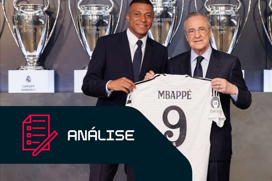 Mbappé foi apresentado por Florentino Pérez no Real Madrid