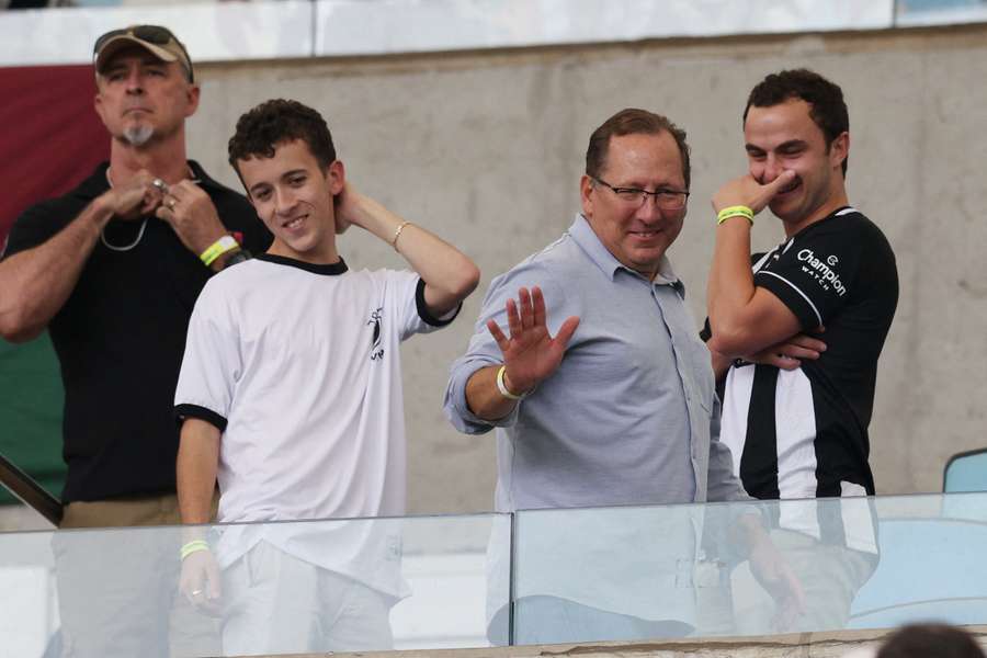 John Textor is seen in the stands at Botafogo - another club he owns