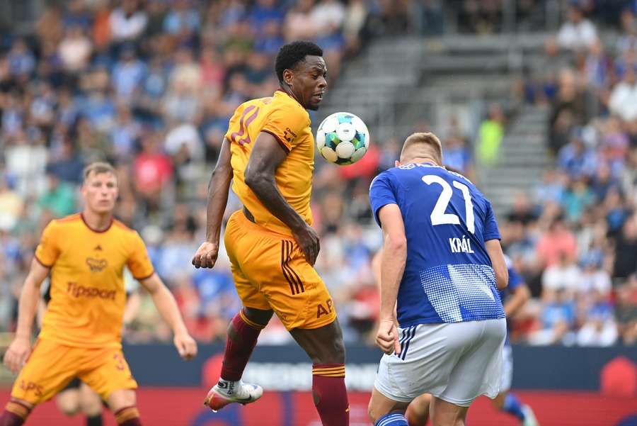 Kevin-Prince Milla ve víkendovém utkání proti Olomouci.