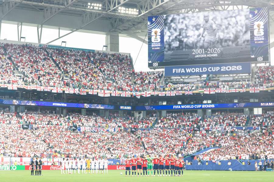 A minute's silence for Jayden Adams was held ahead of the 2026 World Cup semi-finals.