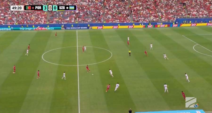 Defesa baixa e Cristiano Ronaldo entre linhas