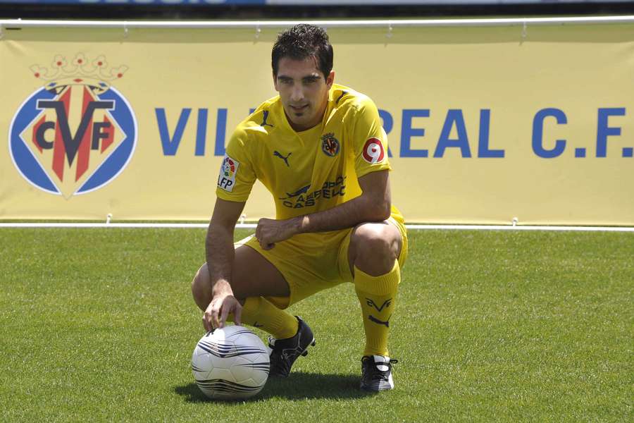 Damián Escudero, en su primer día como jugador del Villarreal, allá por julio de 2008