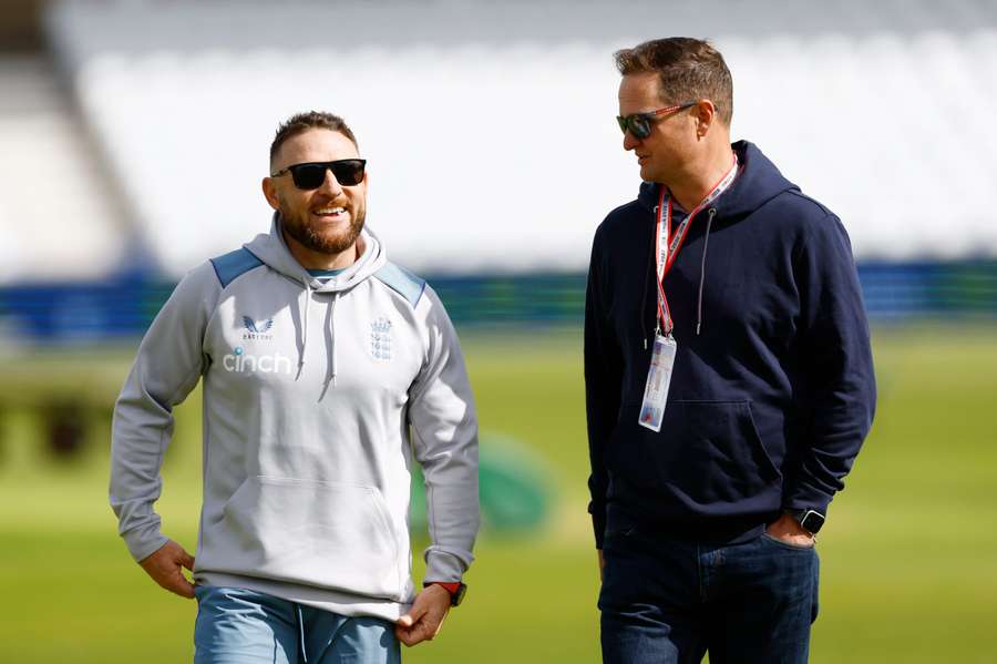 Brendon McCullum (left) and Rob Key (right) have overseen a drastic turnaround in England's red ball fortunes this summer