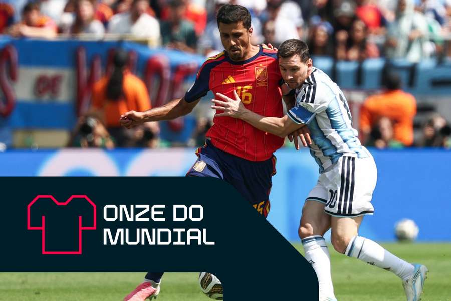 Rodri e Messi frente a frente na final