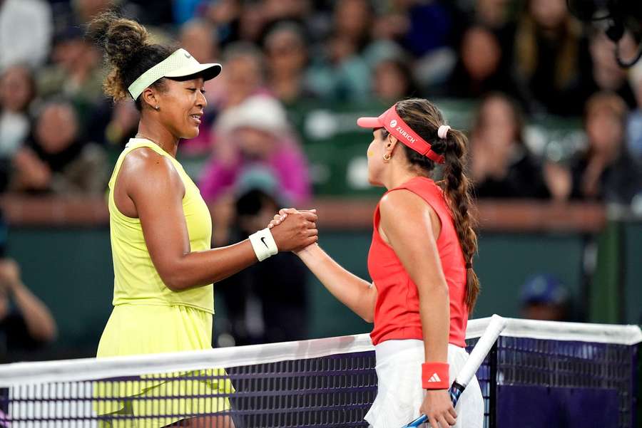 Osaka and Osario at the end of the match