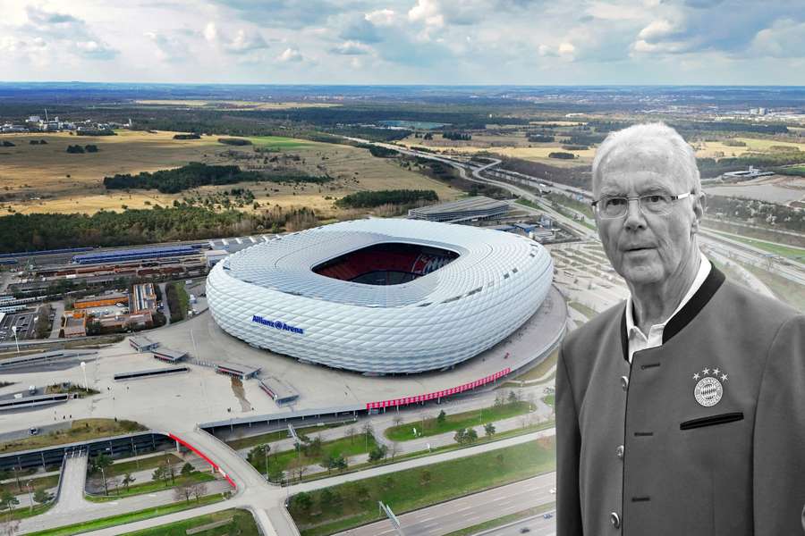 Franz Beckenbauer mis à l'honneur à côté du stade du Bayern.