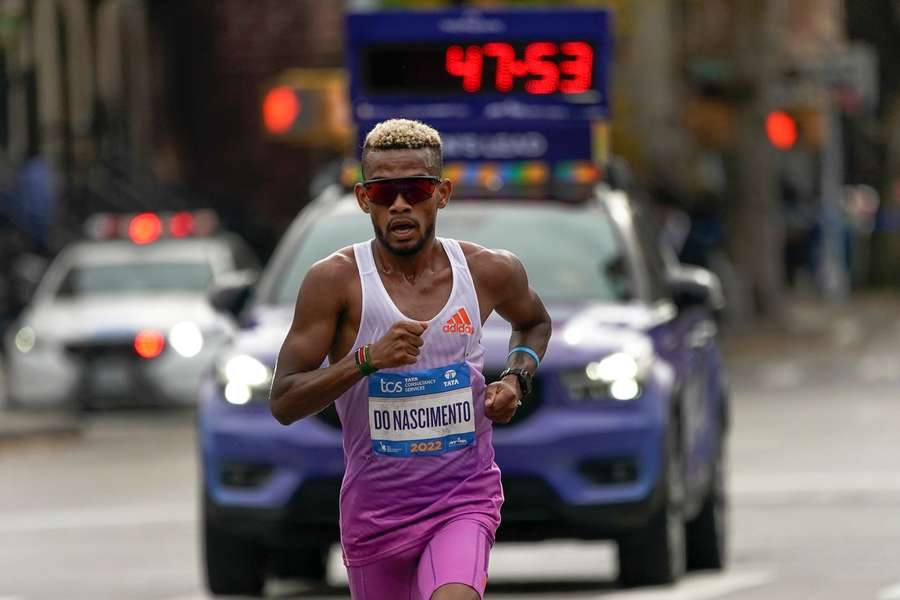 Daniel do Nascimento durante el Maratón de Nueva York.