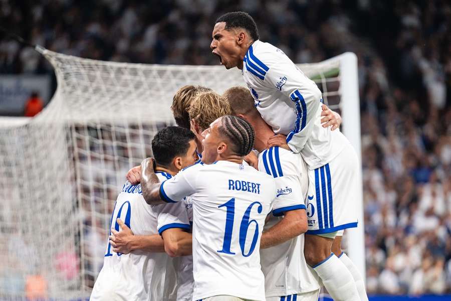 FC Copenhagen celebrate their win against Inter Turku FC Copenhagen celebrate their win against Inter Turku