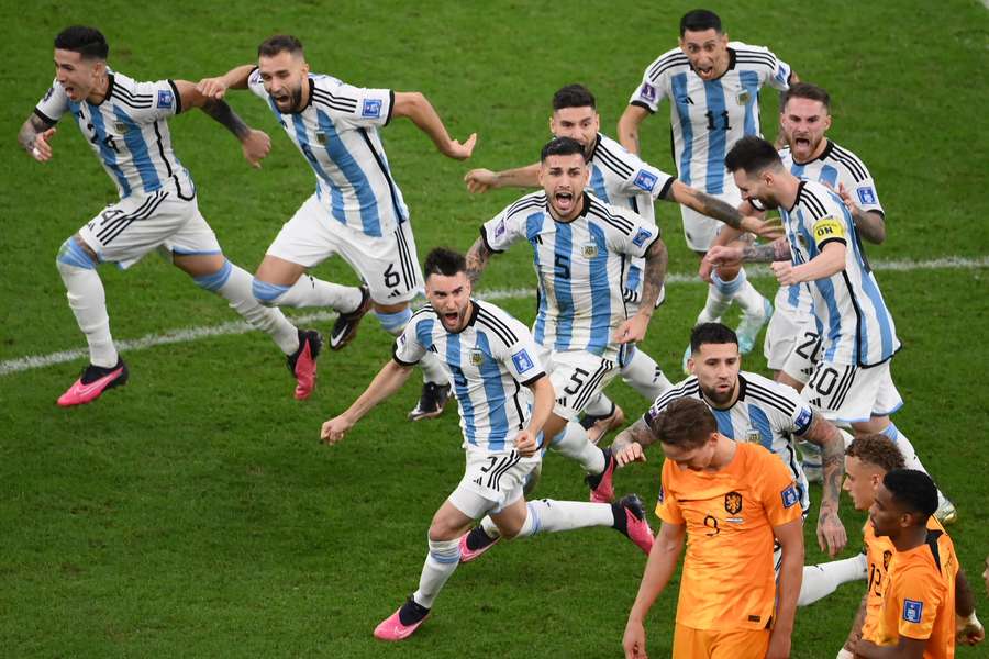 Argentina players goaded the Dutch players after they won the penalty shoot-out