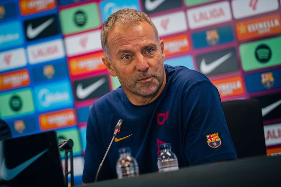 Hansi Flick, en la rueda de prensa previa al duelo ante el Alavés