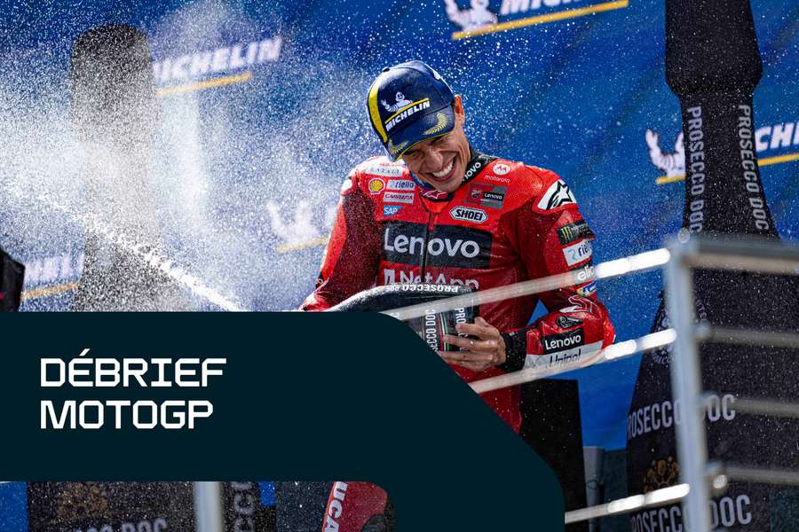 Marc Márquez sur le podium.