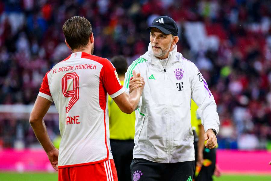 Thomas Tuchel (r.) und Harry Kane zu gemeinsamen Zeiten beim FC Bayern.