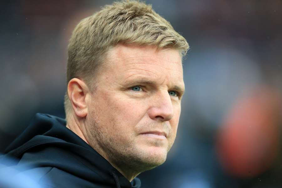 Newcastle United's English head coach Eddie Howe looks on during their victory over Aston Villa