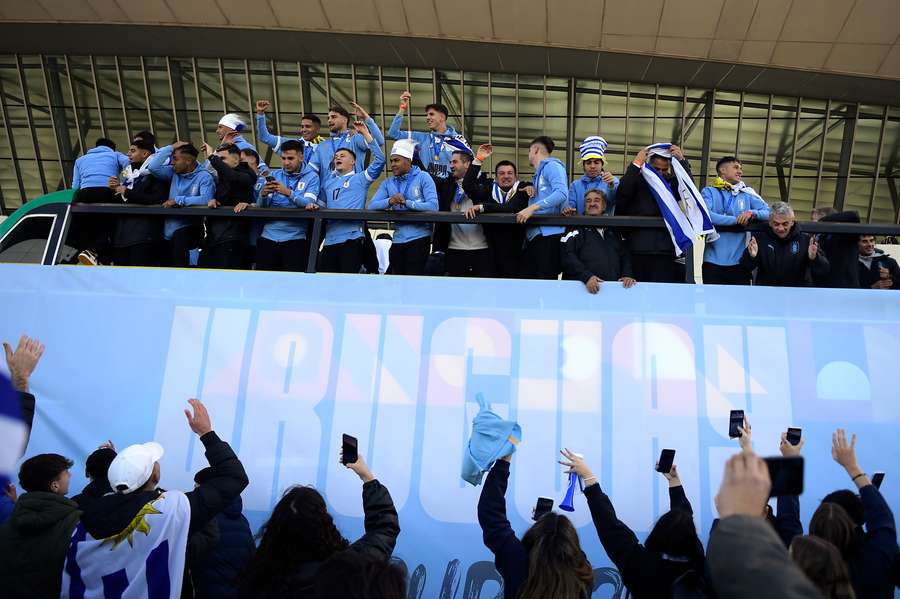 Los campeones del mundo sub20, recibidos en Montevideo