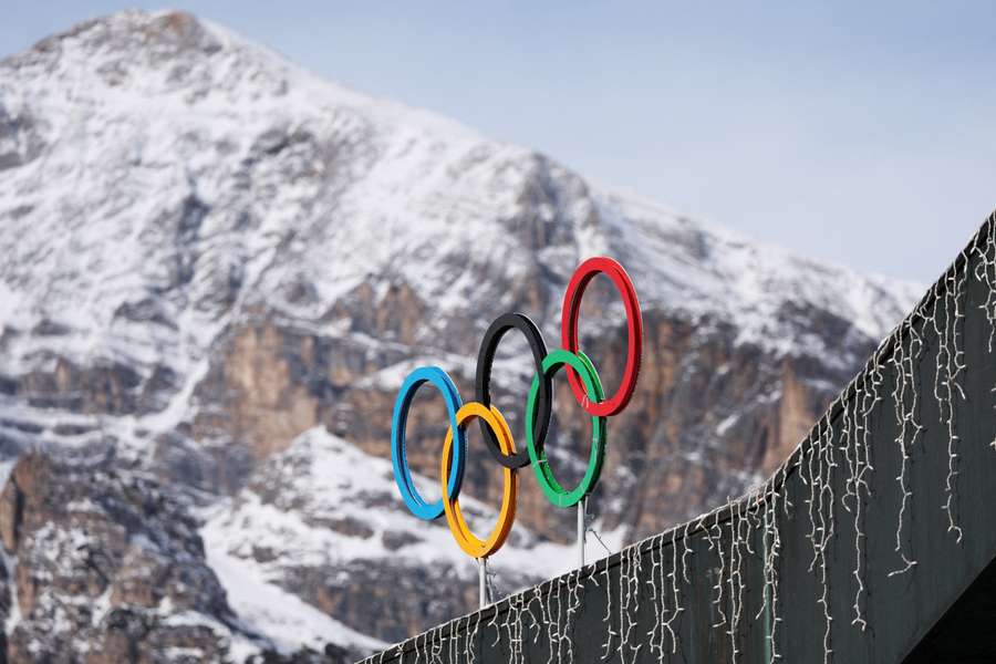 The Olympic rings in Milano Cortina 