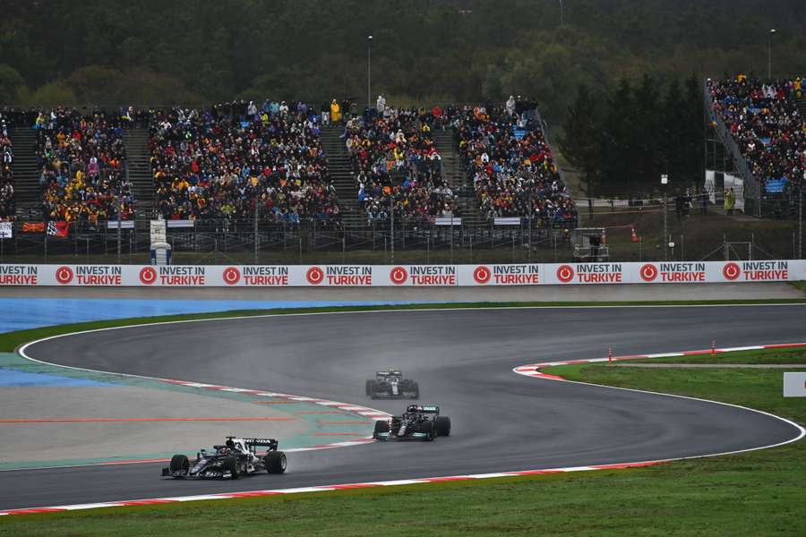 Les monoplaces sur le circuit turc en 2021.