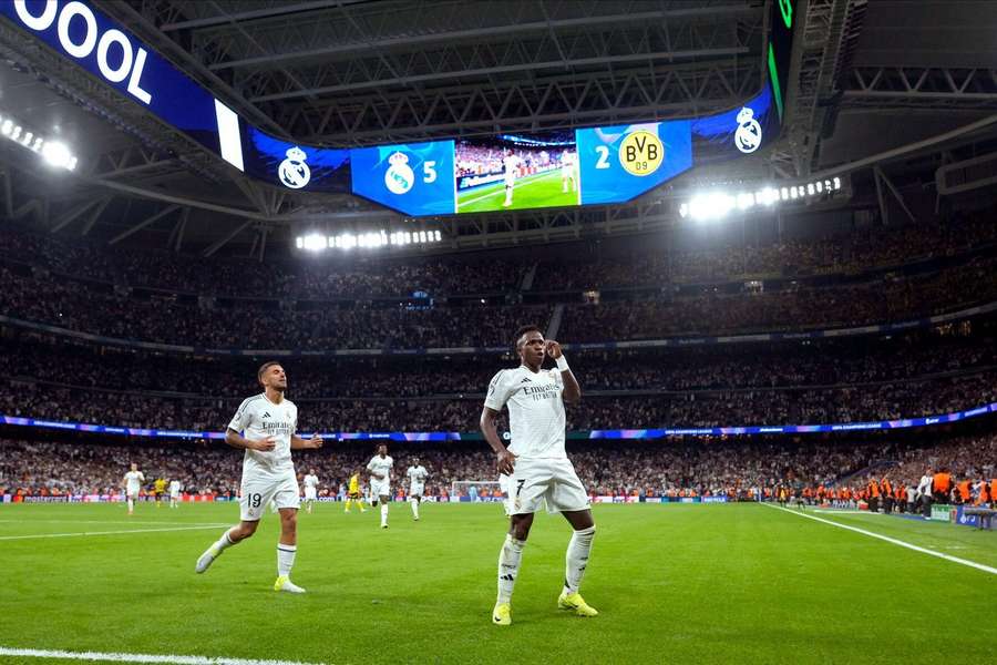 Vinicius scored a hat-trick against Dortmund during the week