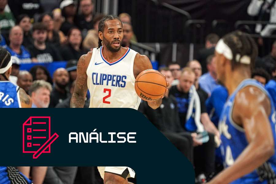 Kawhi Leonard dos Clippers durante um jogo frente ao Orlando Magic Kawhi Leonard dos Clippers durante um jogo frente ao Orlando Magic