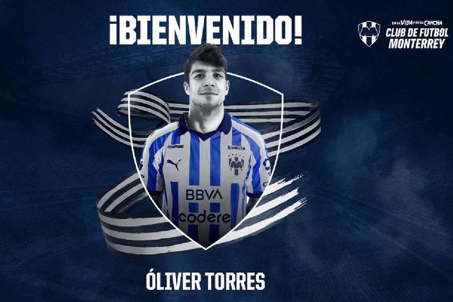 Óliver Torres, nuevo jugador de los Rayados