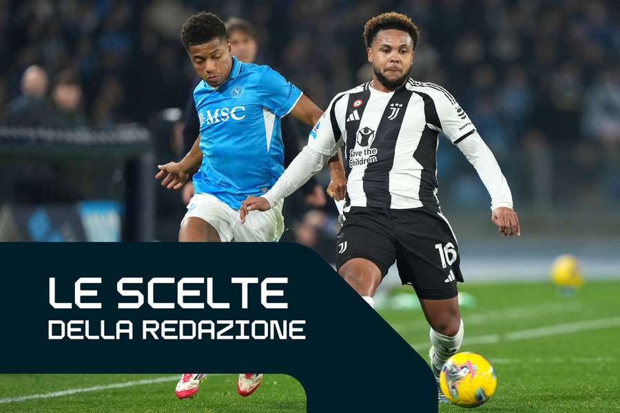 David Neres e Winston McKennie durante Napoli-Juve dello scorso 26 gennaio David Neres e Winston McKennie durante Napoli-Juve dello scorso 26 gennaio