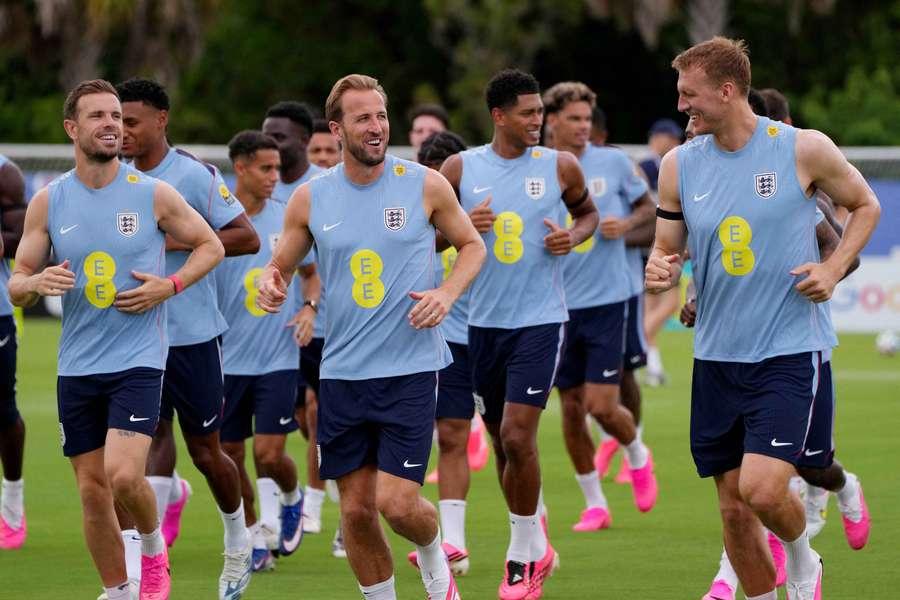 England's players train ahead of their clash with Croatia England's players train ahead of their clash with Croatia