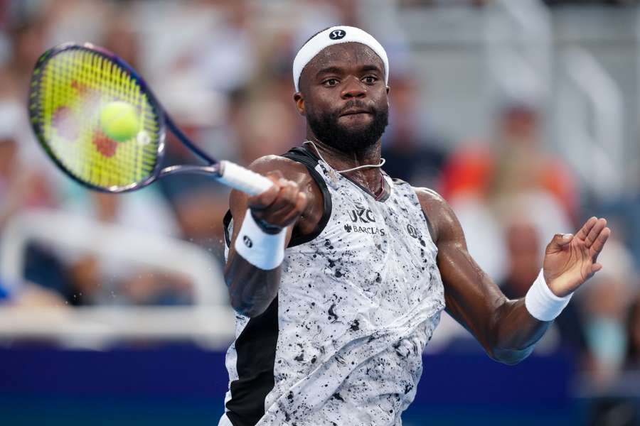 Francis Tiafoe during Lorenzno Musetti match at Cincinnati Open