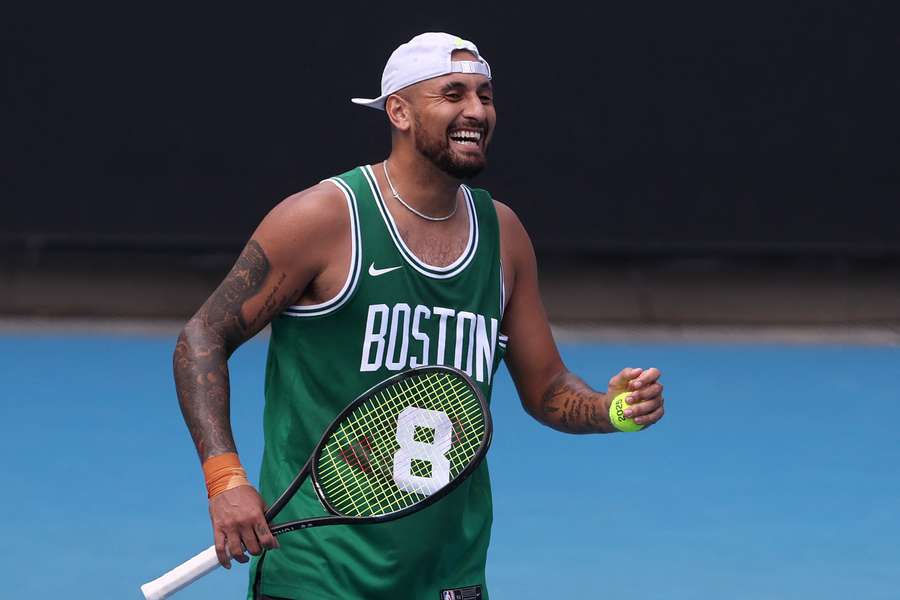 Nick Kyrgios bei einer Trainingseinheit in Melbourne