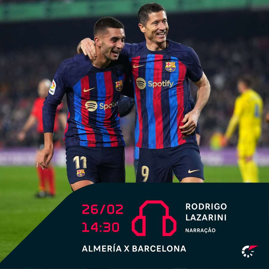 Almería enfrenta o Barça dentro de casa