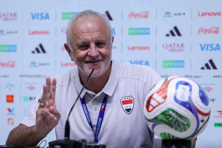 Graham Arnold speaks to media in Mexico ahead of Iraq's World Cup qualifier against Bolivia. 