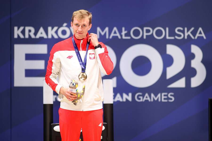 Michał Siess ze złotym medalem