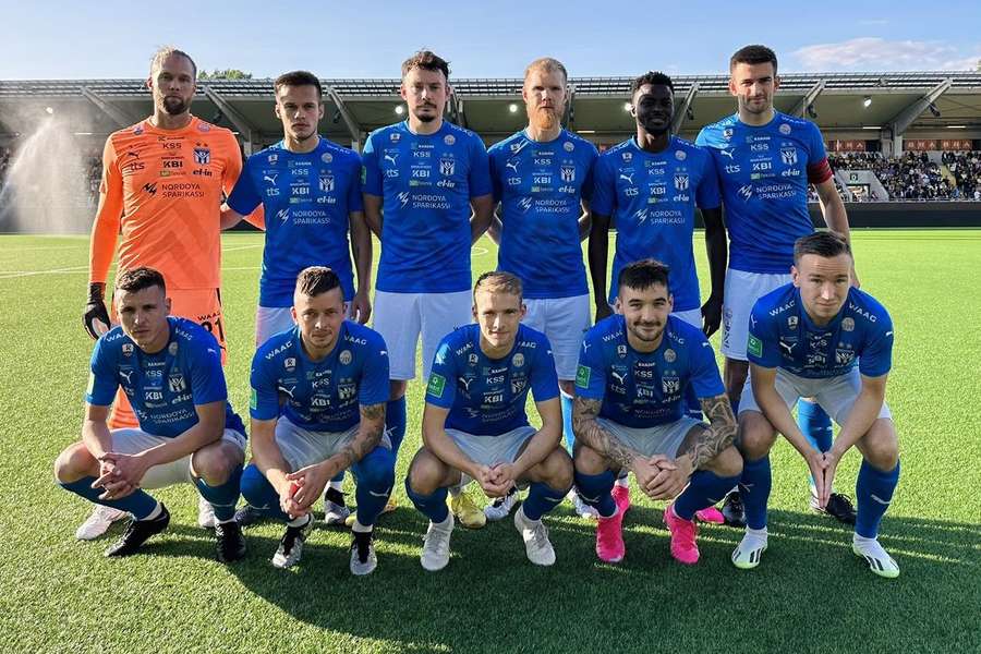 Klaksvik's team that beat Hacken on penalties