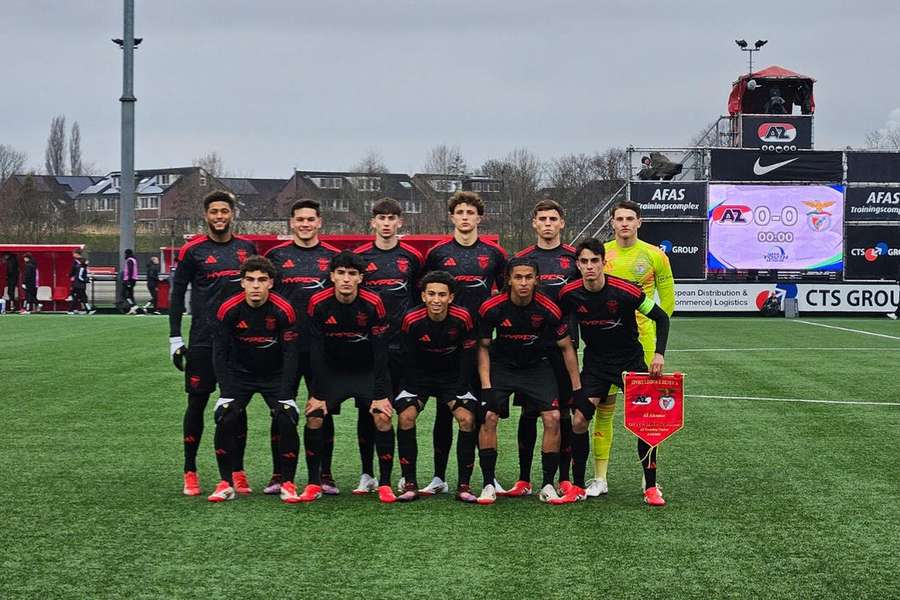 A equipa do Benfica em Alkmaar